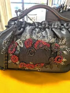 ビーズ刺繍 パーティーバッグ 회색