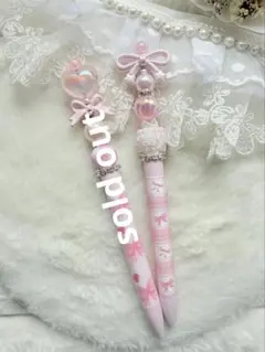38 ステッキボールペン　夢かわ　姫系　かわいい　カスタムボールペン　pom.