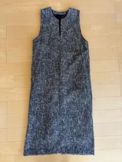 ナノユニバース　LB.04 ワンピース　ジャンパースカート　ツイード　黒グレー系