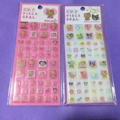 サンリオキャラクター カットピースシール 2シートセット 日焼けキティー