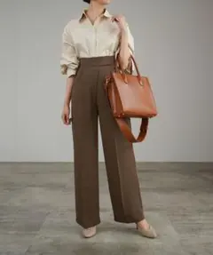 lieulien×nap センタークリースアジャストワイドパンツ