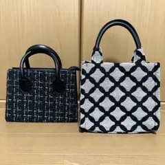 2個セット H&M SHEIN カゴバッグ ツイードバッグ 小さめ ショルダー