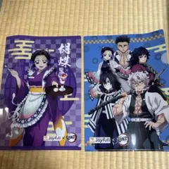 鬼滅の刃　クリアファイル　ジョイフル　胡蝶しのぶ　２枚セット