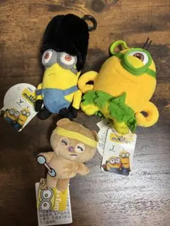 【美品】ミニオン ぬいぐるみ 3体セット