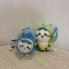 新品未開封タグ付き　ちいかわ水族館　ウミガメ　ジンベエザメ　マスコット　ハチワレ