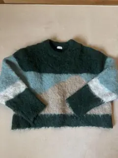 LOWRYS FARM シャギーニット　グリーン