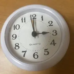 ホワイト時計　直径10センチ程