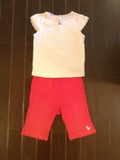 ファミリア　パンツ　110㎝　ピンクのフリル付きトップス 100cm　セット売り
