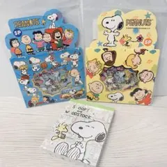 【ミニメモ帳付き】PEANUTS スヌーピー シール クリア 5枚入り2p