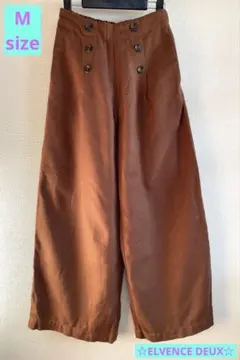 ブラウン ワイドパンツ Mサイズ