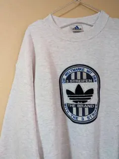 90s★adidasデサント★ ビンテージスエット★霜降りグレー