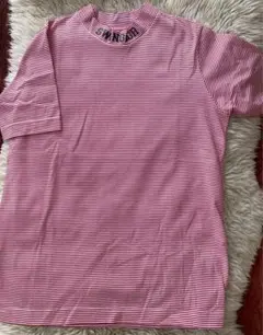 ボーダーハイネックTシャツ