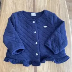 petit main ネイビー キルティングカーディガン　80 女の子