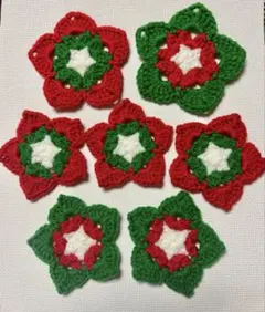 Xmas☆アクリルたわし(コースター)☆7枚