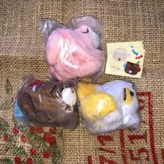 くずみちゃんのミニポーチ３ 新品 巾着 セット すやすや ブラウニー プルメリア