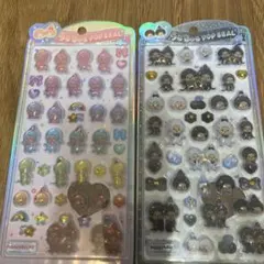 Monchhichi うるちゅるポップシール 2シートセット