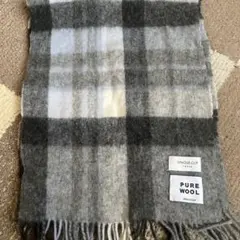 チェックマフラー　オペークドットクリープ