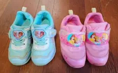 子供用スニーカー☆ディズニープリンセス☆女の子☆17cm☆アナ☆エルサ