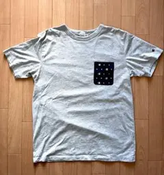 Champion ポケットTシャツ グレー 星柄