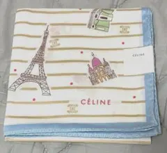 【お値下げ】［未使用］CELINE ストライプ ハンカチ　大判ハンカチ