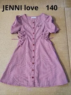 ジェニィ　JENNI ワンピース　140　チェック　美品　ジェニィラブ　半袖