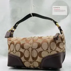 Coach 40024 Signature hand bag Beige y2k - メルカリ