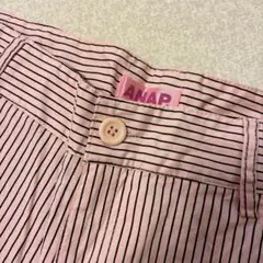 ANAP フリルショートパンツピンク ストライプ ギャル 平成ファッション 美脚
