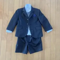 フォーマルスーツ 100cm 黒 ネクタイ2本付き　男の子