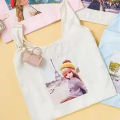 新品❣️リカちゃん❣️ THREEPPY コラボ エコバッグ アイボリー