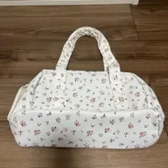 花柄キャンバスハンドバッグ