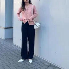 UNIQLO カーディガン 春カラー　ピンク　UVカット　Lサイズ