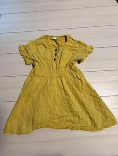 管68　SIMPLE FREE 半袖ワンピース 120 イエロー