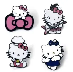 ハローキティ ピンバッチ ピンズ 4つセット【バラ売り可】