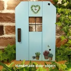 ドアオブジェ ( 鉢植え ) ❀ デコパージュ ❀ ミニチュアドア ガーデニング