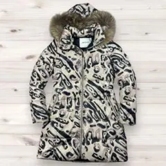 【美品】エミリオプッチ 高級ダウンコート レオパード柄 ファー 40 イタリア製