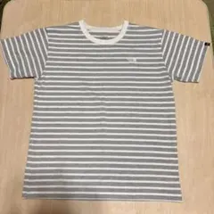 THE NORTH FACE ボーダー Tシャツ 半袖 グレー×ホワイトのサムネイル