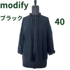 modify モディファイ ブラウス ブラック ドット柄 サイズ40のサムネイル