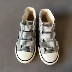 POLO CLUB ストライプ柄 ハイカットスニーカー 18cm