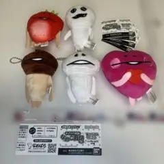 なめこ栽培キットぬいぐるみマスコット全5種コンプセット