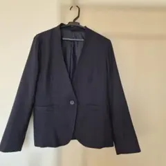ネイビーノーカラージャケット