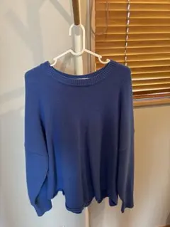 SLOBE IÉNA 青 長袖ニットセーター