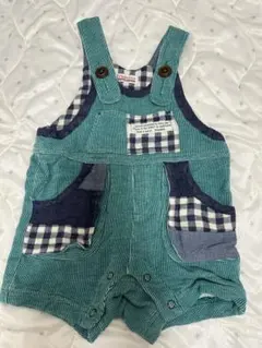 Branshes チェック柄ポケットオーバーオール