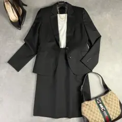 LES MUES セットアップスーツ 黒 M 通勤 就活 フォーマル