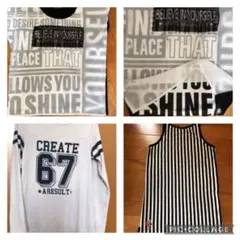 女児 タンクトップ  ロングTシャツ 3セット