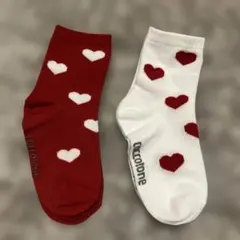 【２足セット】トイザらス ハート柄 キッズ靴下 13-18cm