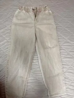 しまむら ウエストゴム 薄いピンク デニムパンツ
