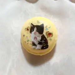 静かな午後の猫たち カリカリおやつの時間 茶トラ 猫ヘアゴム レジン