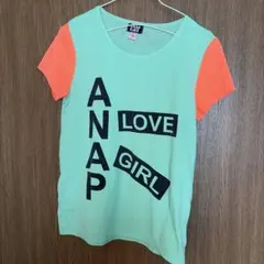 ANAP プリントTシャツ ミントグリーン/オレンジのサムネイル