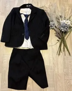 オリバーハウス　ネイビー ストライプ スーツ 110