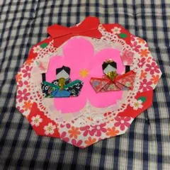 お雛様リース　折り紙